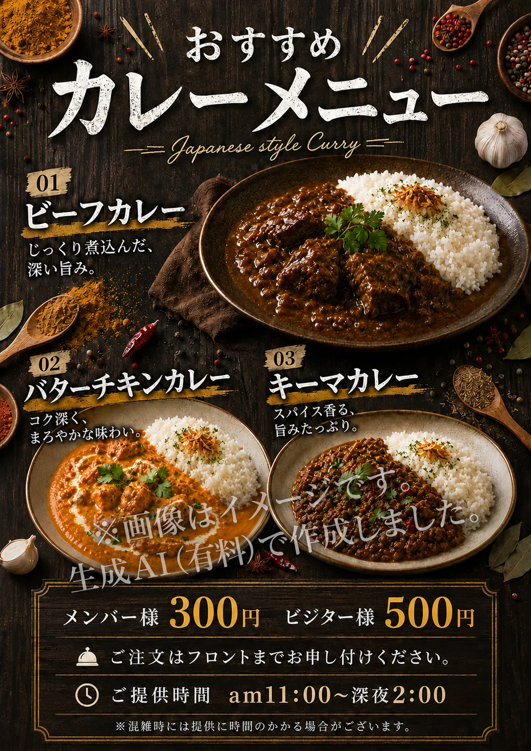 期間限定フードメニューのご紹介